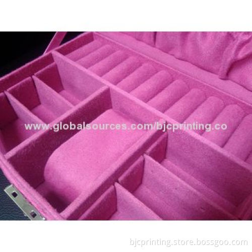 Cufflink box with velvet inner tray case